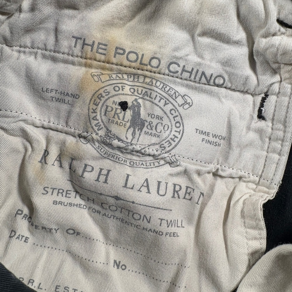 Polo Ralph Lauren Chino Pants Mens 30/32 Dark Gray Stretch Straight Fit Trousers - Picture 5 of 9